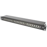 Digitus Patch Panel 48,3cm 19Zoll 24Port Cat6 geschirmt schwarz