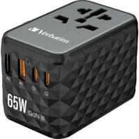 Verbatim UTA-05 GaN III Chargeur USB 65 W 2x USB-A, 2x USB-C® Power Delivery, Power Delivery 3.0, QC