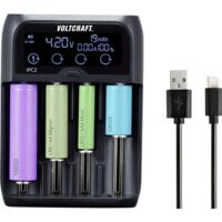 Voltcraft – Chargeur de piles rondes NiMH, NiCd, Li-ion, LiFePO – Entrée USB-C – Courant de charge 2000 mA – IPC2
