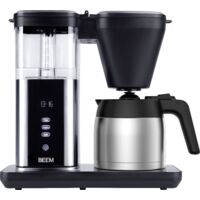 BEEM 03890 Cafetière noir, argent Nombre de tasse=10 verseuse thermofuge, minuteur, fonction de cons