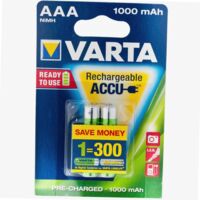 Varta RECH.AC.PowerAAA1000mAh BLI2 Pile rechargeable LR3 (AAA) NiMH 1000 mAh 1.2 V 2 pc(s) A37319