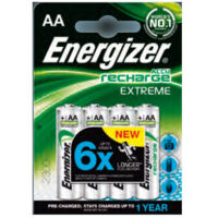 Energizer – Pile rechargeable NiMH 2300 mAh 1.2 V – Lot de 4 accus AA – Autodécharge minimale – Prêt à l'emploi