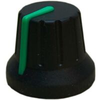 PSP 49009-GREEN 49009-GREEN Tête de bouton rotatif avec pointeur noir, vert (Ø x H) 18.8 mm x 15.24 mm 1 pc(s) D697911