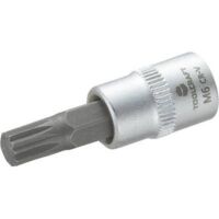 Douille-embout denture multiple (XZN) 6 mm Longueur: 37 mm TOOLCRAFT 816075 Propulseur: 1/4" (6.3 mm) 1 pc(s) C98743