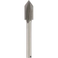 Kit d'accessoires de fraise Dremel 640 HSS (pour outil multifonction avec 1 fraise pour rainures en V, fraisage, découpe, travaux d'incrustation et pour le perçage de trous de serrure dans le bois et