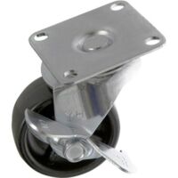 TOOLCRAFT TO-5137896 Roulette pivotante PP 50 mm, avec système de blocage et plaque de fixation Capa