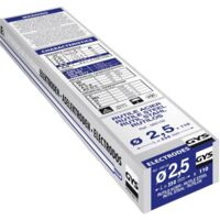 GYS – Électrodes de soudage enrobées Rutile E6013 – Lot de 110 – Ø 2,5 mm x 350 mm – 80 A (max.) pour acier et inox