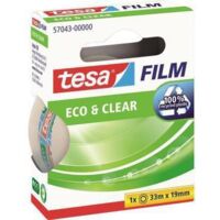 Ruban adhésif de bureau tesa eco&clear transparent école 33mx19mm
