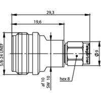 Adaptateur Coaxial Telegärtner N Prise - SMA Prise - 100024202 - Neuf