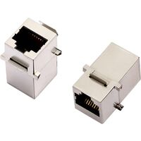 encitech 3101-CAT6a Connecteur RJ45 Cat 6a 2101-0115-05 Double femelle Nombre de pôles 8P8C noir 1 pc(s) A333382
