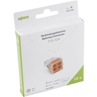 Borne de raccordement rigide: 0.75-2.5 mm² Nombre de pôles: 4 WAGO 10 pc(s) transparent, orange S811242