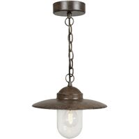Nordlux – Luminaire suspendu d'extérieur 72805009 E27 acier galvanisé rouille – Étanche à l'eau de mer – Pour terrasses couvertes
