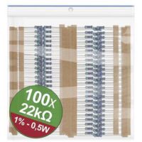 Quadrios 22P097 22P097 Jeu de résistances à couche métallique 22 kΩ sortie axiale 0.5 W 1 % 1 set X573962