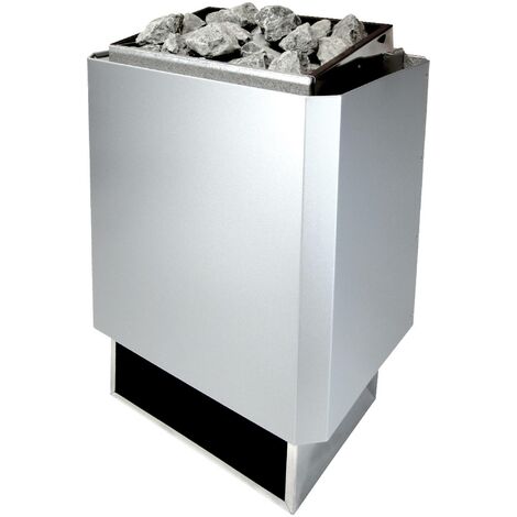 EOS 34.A Saunaofen Silbergrau 7,5 kW time4wellness Edition mit Steinen und Lampe