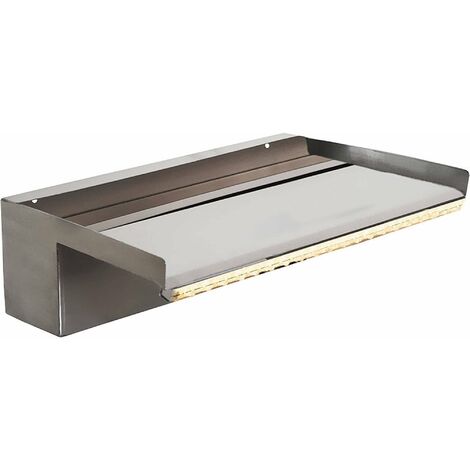 Überlaufkante mit LED Licht, Edelstahl 30cm W483-00 von Heissner