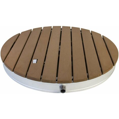 Outdoor Gartendusche Bodendusche, rund  Ø 74 cm, mit Gartenschlauchanschluß