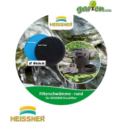 Filterschwamm Filtermaterial Filter rund 2er Pack