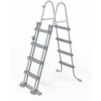 Pool-Sicherheitsleiter für Becken bis 122 cm ohne Plattform - 2x4 Stufen - grau