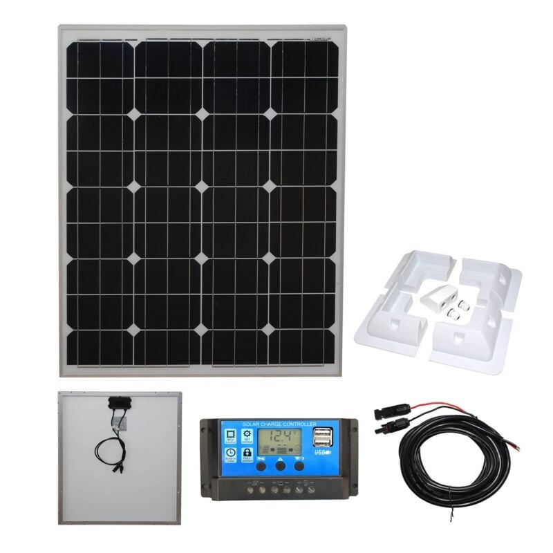 ECO-WORTHY 20W 12V Solar Panel Kit: 20 Watt Polycrystalline Solar Panel &  Battery Clips & 3A Charge Controller • Solar Power Shop