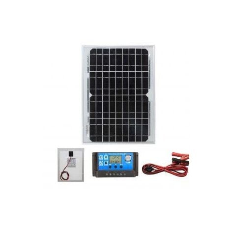 10w Mono-Crystalline Solar Panel PV Photo-voltaic with charging kit