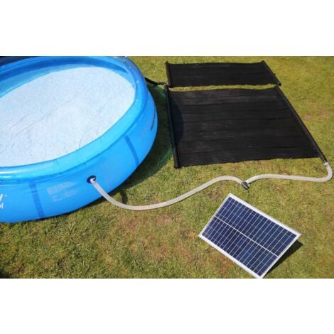 Solar Thermal Water Heater Mat 0.66m x 1.5m , Pump and Solar Panel Kit