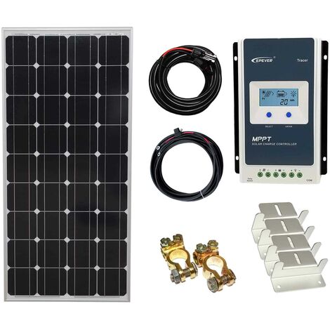 ECO-WORTHY 100W 200W 400W 600W Watt Bifacial Solar Panel Kit &Tracking  Bracket