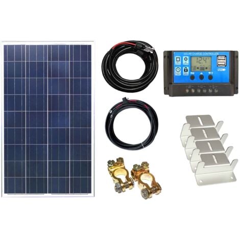 100w Poly Solar Panel Kit - 12V/24V - PWM Controller