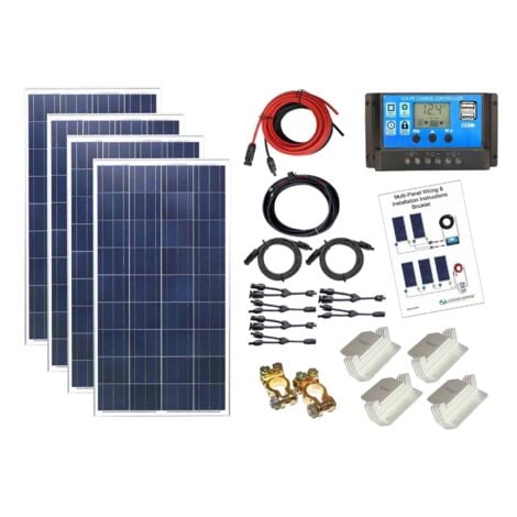 400w Poly Solar Panel Kit - 24V with PWM Controller