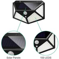 25w Multi Function 100 LED Solar Outdoor Wall Light Waterproof