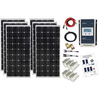 600w Mono Solar Panel Kit 24V with MPPT Controller