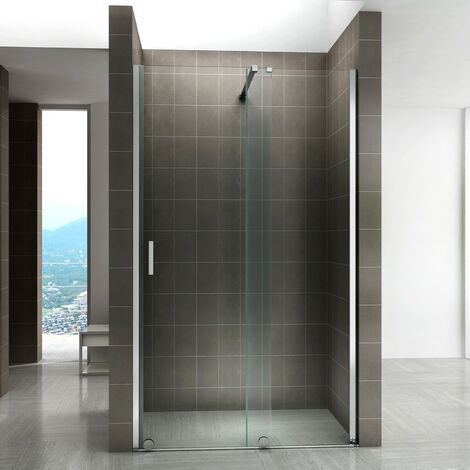 NAPOLI Porte de douche coulissante H 200 cm verre 8 mm transparent largeur 130 cm (1/5)