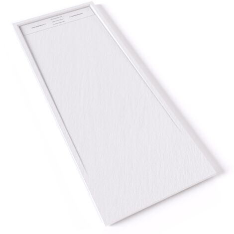 Saniverre – Receveur de douche à encastrer 70 x 180 cm en résine SMC blanche – Antidérapant PN 24 – Drainage 47,8 L/min – Bonde incluse