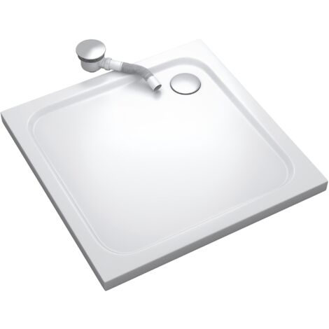 SHIMMER Receveur de douche 70 x 70 cm acrylique Blanc + bonde et siphon inclus - Salle de bain (1/5)
