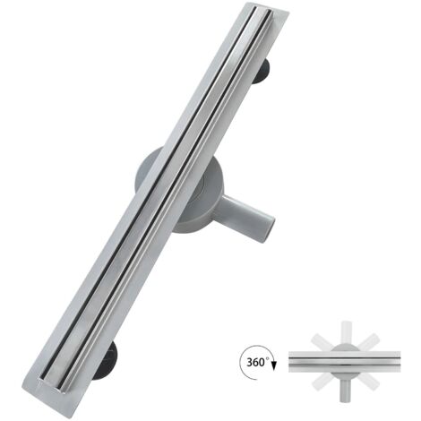 TIKA Caniveau de douche italienne compact L.120 cm acier inoxydable avec siphon 360°, drainage 36l/min (1/5)