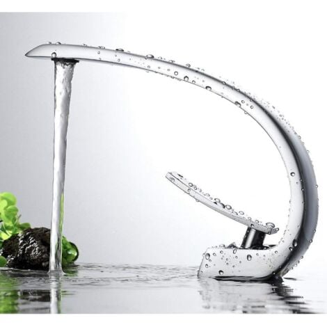 VAR Robinet mitigeur design vasque et lavabo chrome brillant