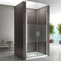 KAYA Porte De Douche H 195 largeur réglable 68 à 71 cm verre semi-opaque