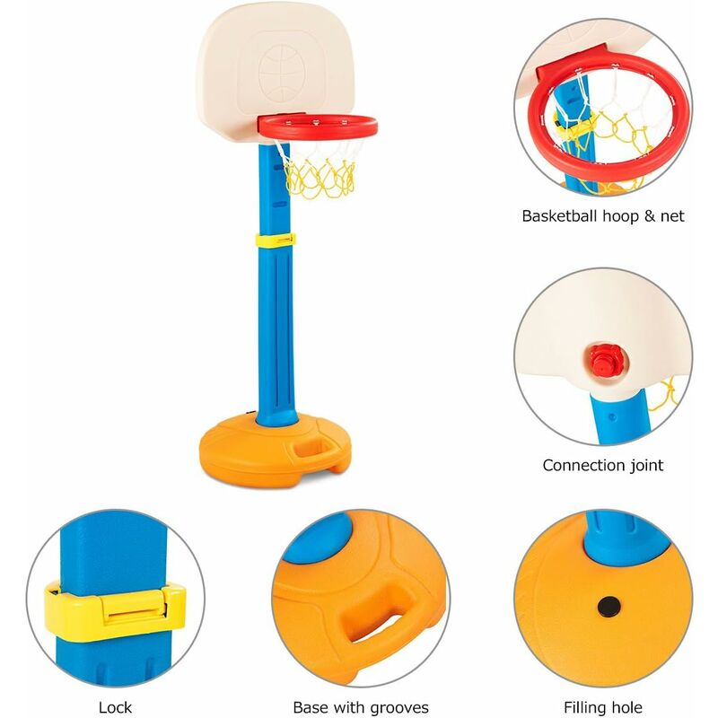 Adjustable Height Electronic Scoring Basketball Hoop with Cheers for Indoor and Outdoor Christmas Birthday Gift Toys for Kids & Adults PELLOR Children's Mini Basketball Hoop with 2 Balls 