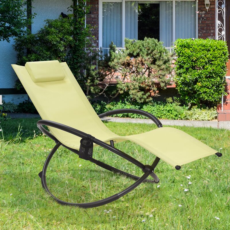 foldable zero gravity rocking patio recliner chair