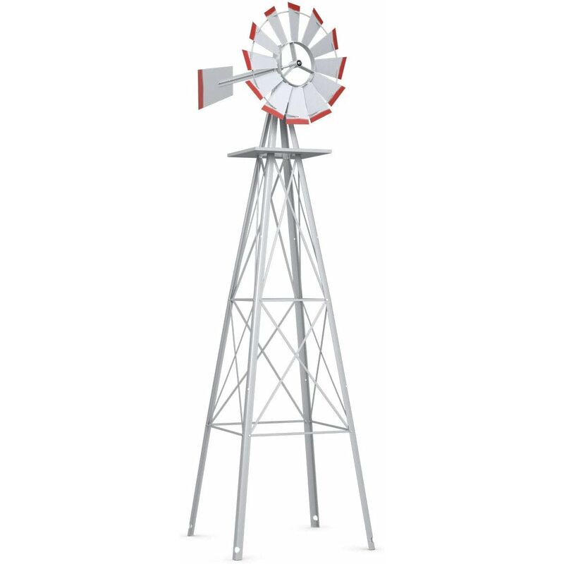 Costway 8ft Metal Windmill Weather
