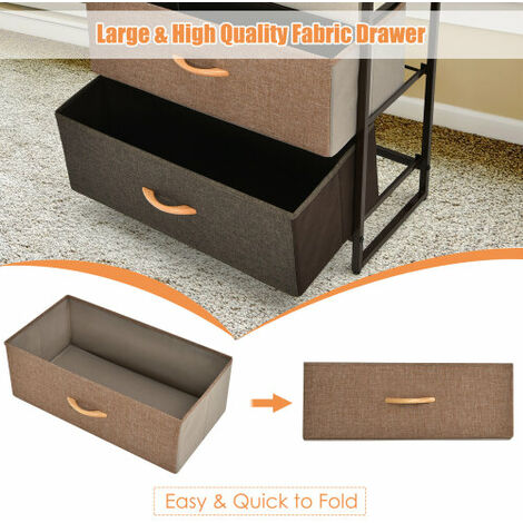 4-Drawer Storage Tower Utility Dresser Chest w/ Foldable Drawer