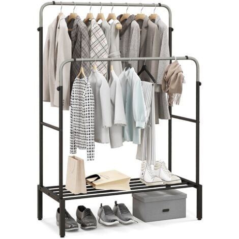 Adjustable shops Double Rod Garment Rack