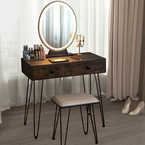 Vanity Makeup Dressing Table Stool Set, Vanity Set For Bedroom