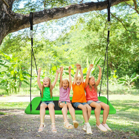 60cm Children Round Nest Tree Swing Large Seat Kids Outdoor Yard Play Adjustable 