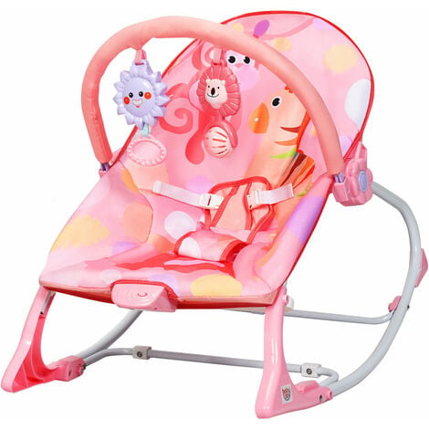 Baby Swing Bouncer Infant Adjustable Rocking Chair Newborn Rocker Seat W/ Toys