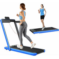 2 in 1 Folding Treadmill Under Desk Motorized Treadmill with Remote Control  LED