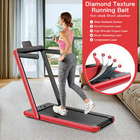 2 in 1 Folding Treadmill Under Desk Motorized Treadmill with Remote Control LED