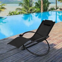 Zero-Gravity Rocking Lounge Chair Recliner Folding Garden Patio Lounger Portable