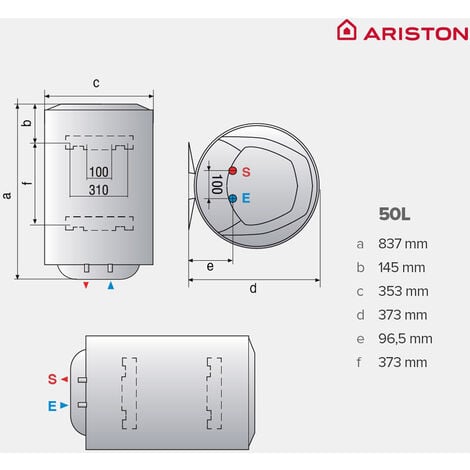 Termo Eléctrico 100 Litros Pro1 Eco Dry Multis - Ariston