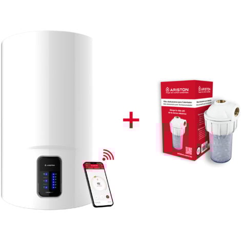 Termo eléctrico, Ariston, Lydos Wifi 80 litros + Filtro Antical, Clase Energetica B