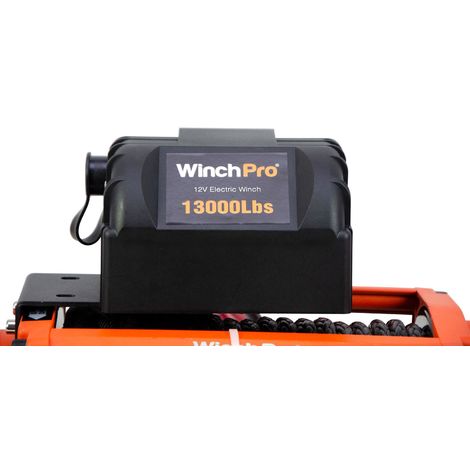 WinchPro - Verricello Elettrico 12V, 5900kg/13000lbs Capacità, 26m Corda In  Dyneema Sintetico, 2 Telecomandi Inclusi (1